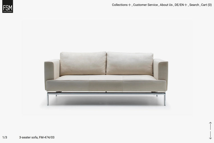 Frank Sitzmöbel FSM Startseite mit Dreisitzer-Sofa FM-474